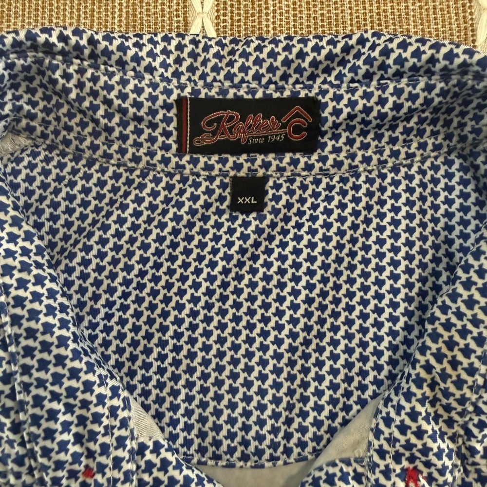 Rafter C Texas print polo. 2XL - Picture 2 of 5
